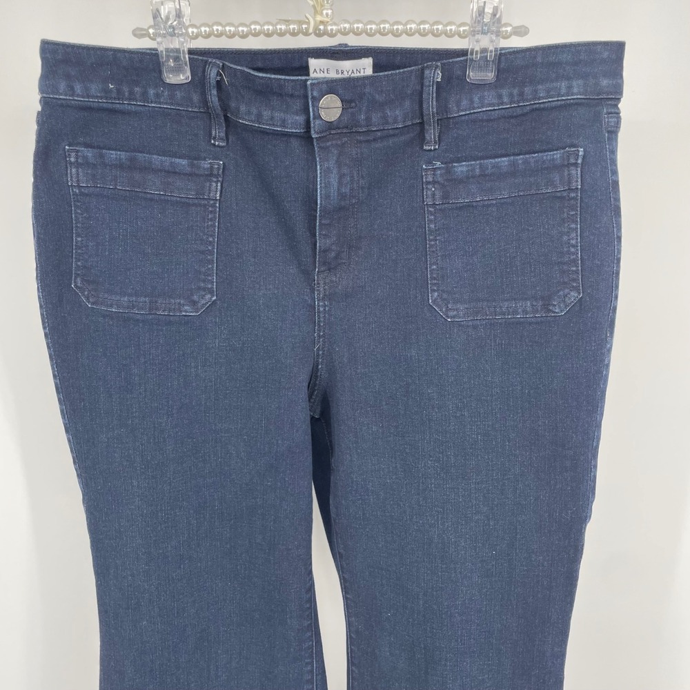 Lane Bryant Women's Dark Wash High Rise Flare Jeans Size 18 Flex Magic Waistband